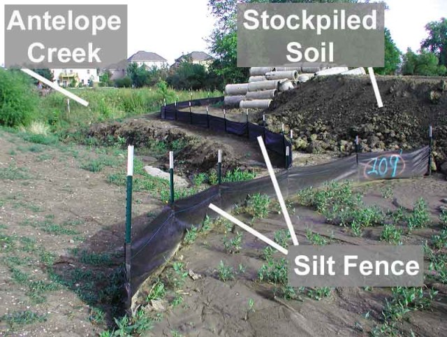 silt fence erosion control