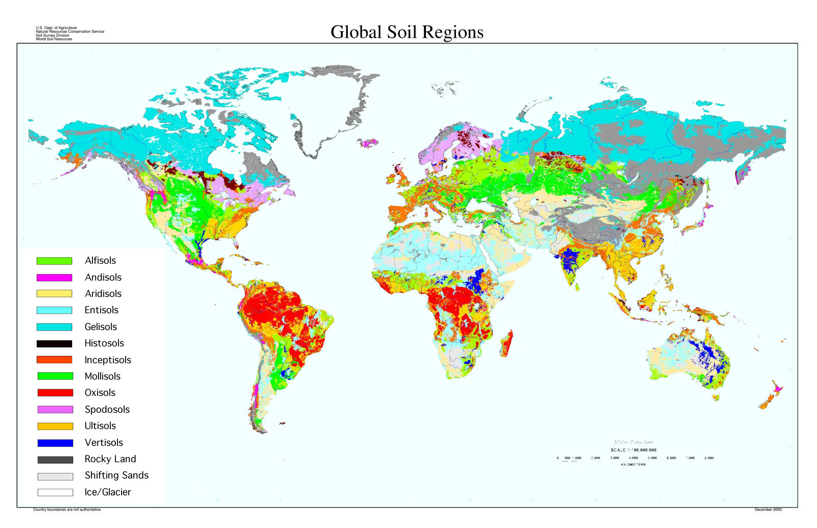 Dominant Soil Orders Map 6.4 - Soil Orders | Soil Genesis And Development, Lesson 6 - Global Soil  Resources And Distribution - Passel